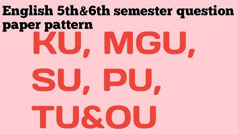 PALAMURU UNIVERSITY ENGLISH 3RD, 4TH, 5TH&6TH SEMESTER SYLLABUS 2021 - 2022|PU DEGREE SYLLABUS 2022