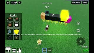 How to make a working airplane up and down in build and hide to survive