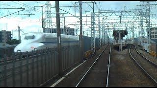 前方展望 2018.10.06 阪急 京都線 水無瀬駅～上牧駅間 5300系 5302F 準急 梅田 行き 阪急電鉄 阪急電車