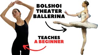 Trying ballet for the first time with a Bolshoi Theater ballerina *intense*