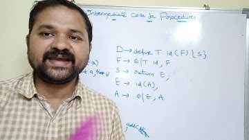 intermediate code for procedures