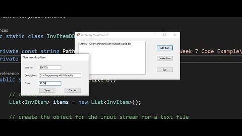 Part 7 Working with File IO in C#
