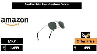 Royal Son Retro Square Sunglasses For Men