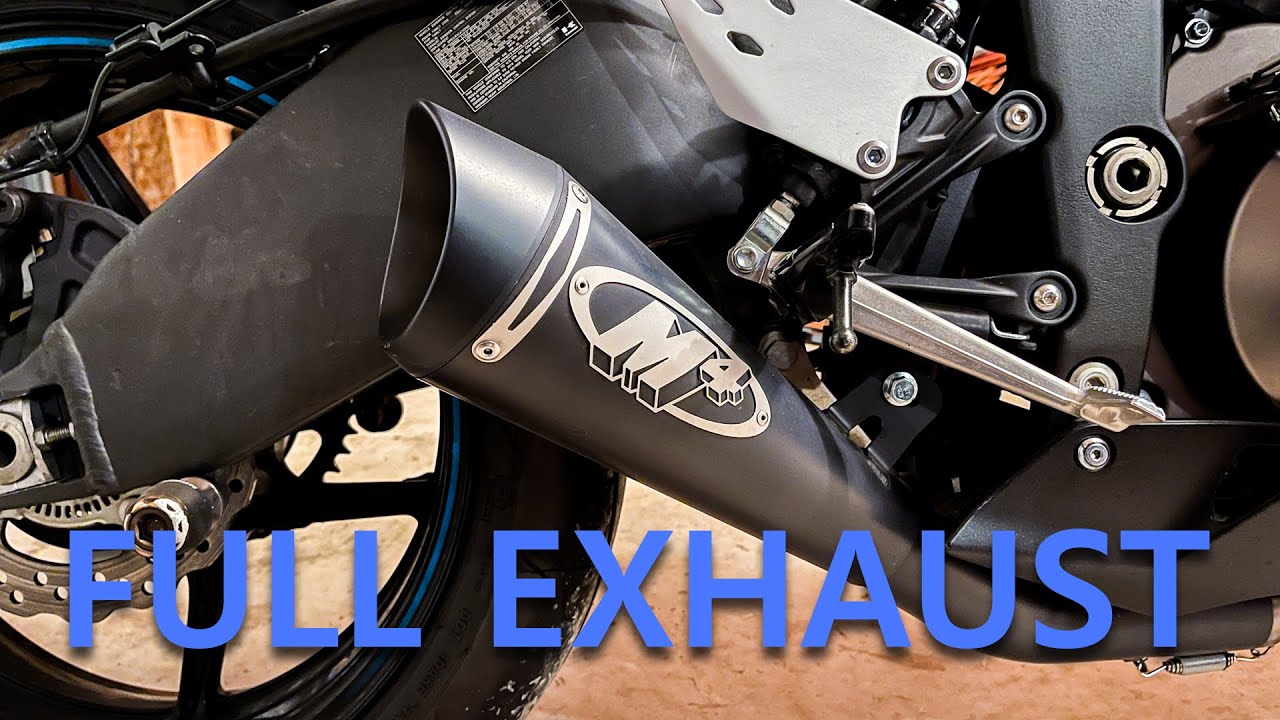 Full M4 GP Exhaust System on 2019 Kawasaki Ninja ZX-6R - YouTube