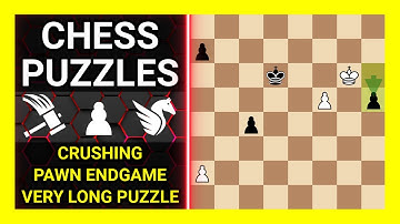 Chess Puzzles to Practice. Themes: Crushing, Pawn endgame, Very long puzzle. Learn Chess