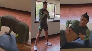 Криштиану Роналду показывает свою домашнюю тренировку