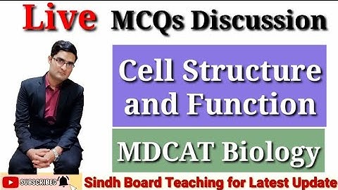 Live MCQs Discussion of Cell Structure and Function #MDCAT #Biology