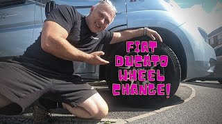 Changing the wheel on a Fiat Ducato Elddis CV40 Campervan...The facts!