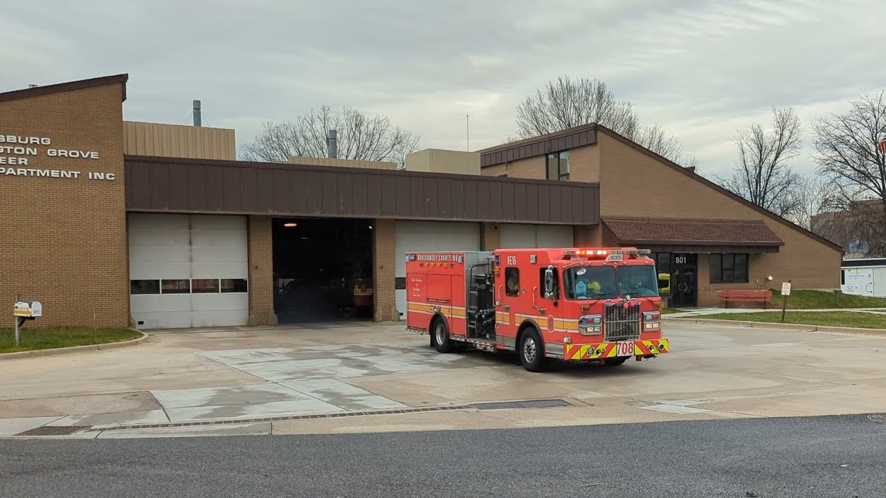 MCFRS PE708 (RE16) & Ambulance 708 Responding