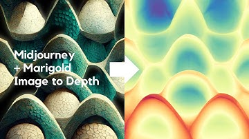 AI Image to Depth map with Monocular Depth Estimation - Marigold / Stable Diffusion