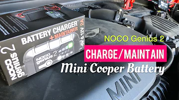 How do you charge a Mini Cooper battery?