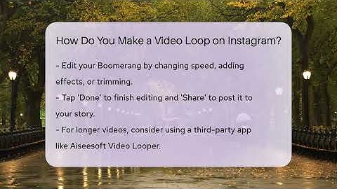 How Do You Make a Video Loop on Instagram? - Everyday-Networking