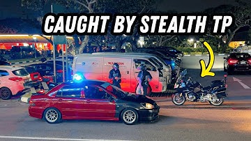 Popping Lancer CS3 BUSTED by Traffic Police at Car Meet! Tuners Leaving DriveNation Meet: Singapore