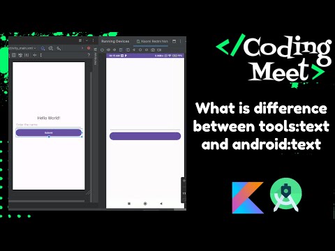 What is Difference Between tools:text and android:text in Android Studio Kotlin