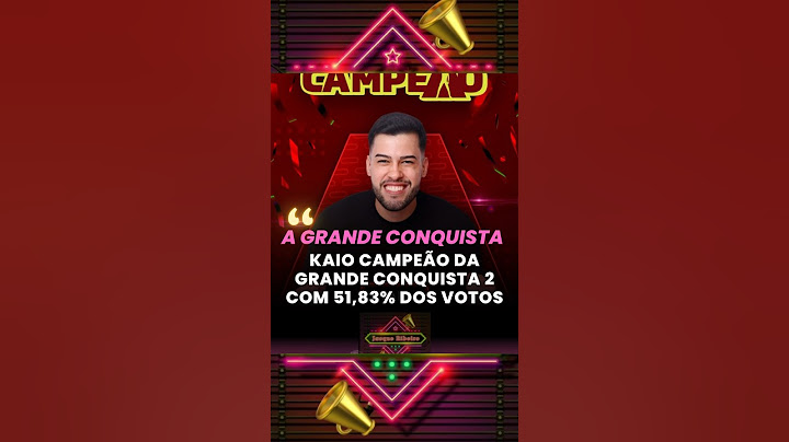 Final A grande conquista 2 Kaio campeão com 51,83% dos votos #agrandeconquista