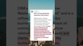 What Is CRM Software #shorts screenshot 5