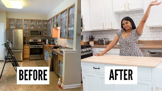 EASY DIY KITCHEN ISLAND IDEA I  KITCHEN MAKEOVER PT. 2