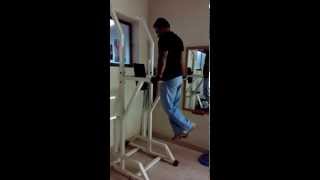 Dips on free standing pull up bar(The exercise is good for pectoralis major, biceps brachii,brachialis,brachioradialis,triceps brachii,flexor carpi radialis., 2014-10-11T10:20:56.000Z)
