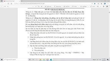 EXPIRED - OOP 5:  QUẢN LÝ NHÂN SỰ