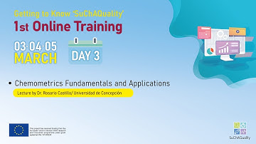 SuChAQuality 1st Online Training | CHEMOMETRICS FUNDAMENTALS and APPLICATIONS | Dr. Rosario Castillo