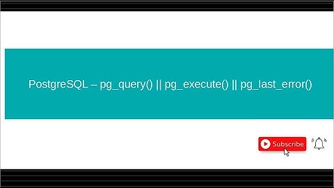 PostgreSQL- Executing Sql Statements