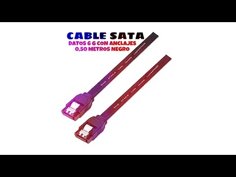 Video de Cable SATA III DATOS 6G con anclajes 0.50 M Negro