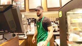 PRETENDING TO WORK AT STARBUCKS PRANK!!