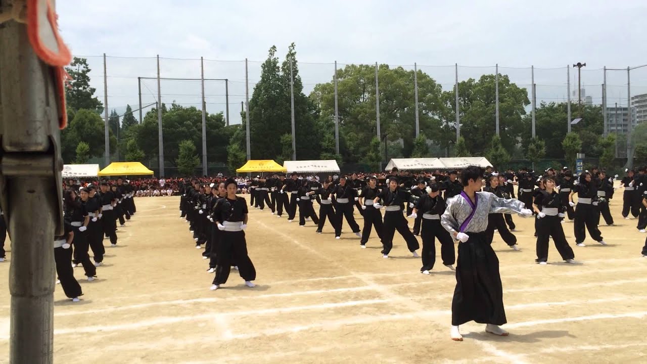 大阪府立旭高校応援団15 黒団 黒豹黎蘭 Youtube