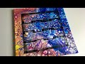 #086 3D Cross weaving acrylic pour painting tutorial