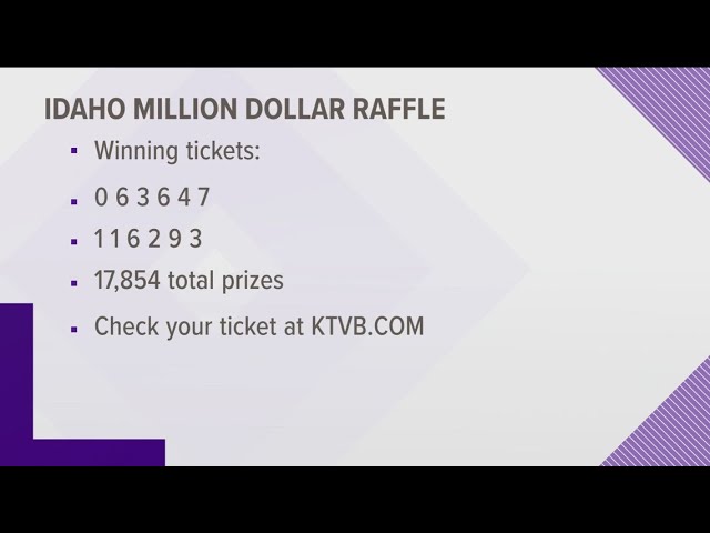 Idaho's $1,000,000 Raffle winning numbers released - YouTube