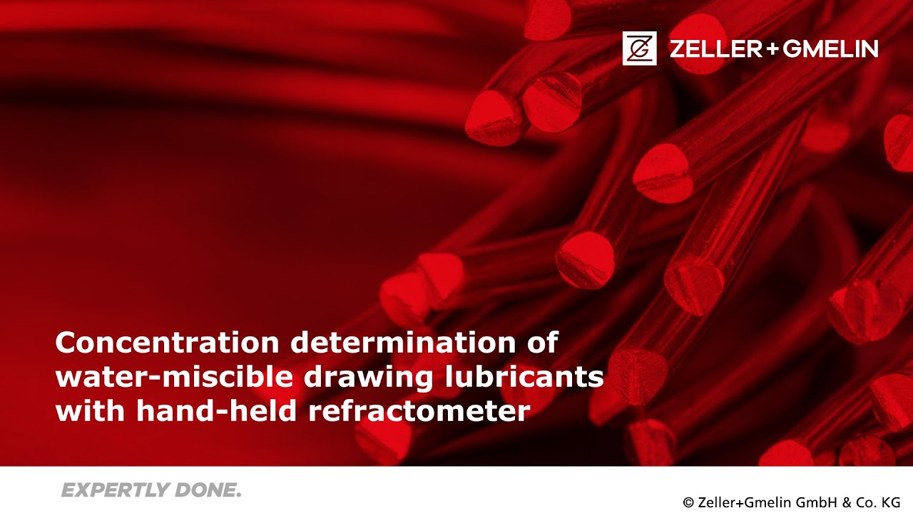 Animation for determining the concentration of wire drawing emulsions