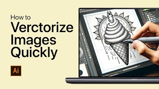 Adobe Illustrator - How To Image Trace (Vectorize) screenshot 5