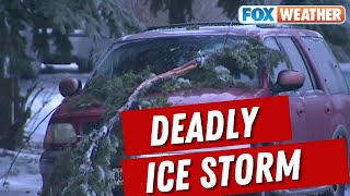 Three People Killed When Power Line Topples On SUV During Portland Ice Storm
