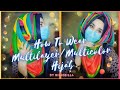 How To Wear Multilayer/ Multicolor Dupatta Hijab Style || Hijabzilla ❤️️