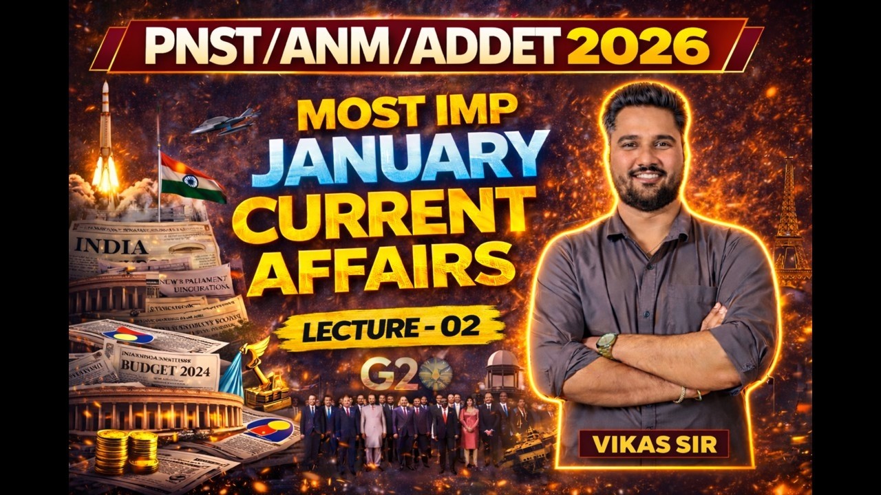 JANUARY 2026 Current Affairs | Most Important MCQs for PNST, ANM, NEET & ADDET | #pnst2026