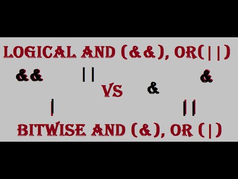 Download #3.1 Difference Between Logical AND (&&) and Bitwise AND (&) and Logical OR (||) and Bitwise OR(|).