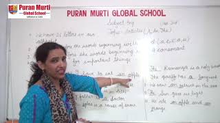 Puran Murti Global School, Sonepat, Class 2, Subject- English, Topic-  Artical A,AN,THE