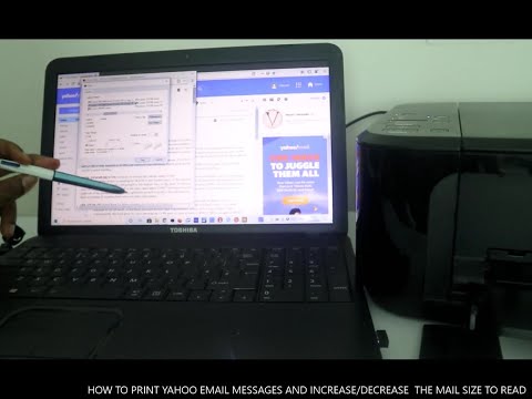 HOW TO PRINT YAHOO EMAILS AND INCREASE /  DECREASE THE MAIL SIZE TO READ