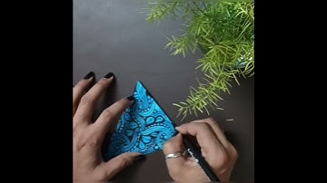 Triangle Zen Tangle pattern #shorts #shortsvideo