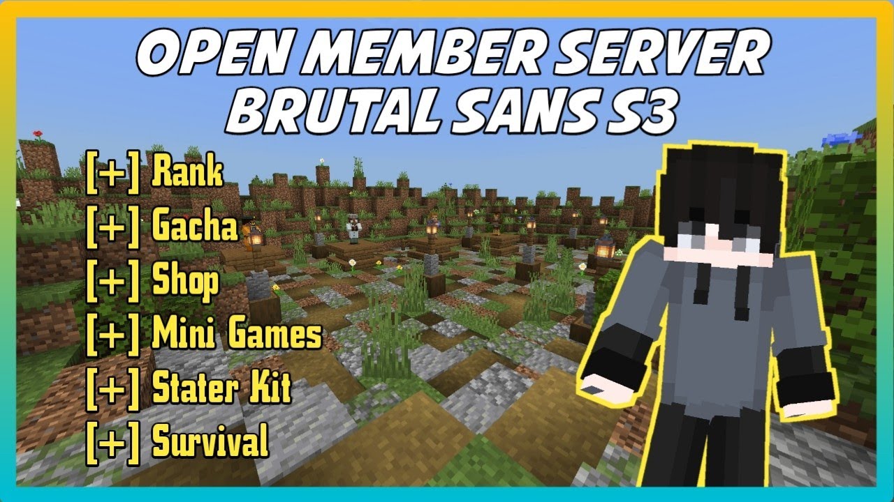 Open Member Server Mcpe | Brutal Sans S3 | Minecraft 1.19.30 - YouTube