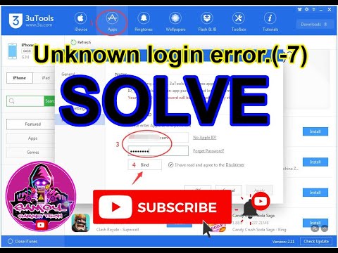 How To Fix 3utools Unknown login error.(-7) Solve Problem In Link pin comment 2022