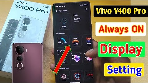 Vivo y400 pro me always on display setting / how to enable always on display in vivo y400 pro !!