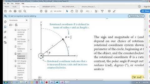 Chap 11.4 - Rotational kinematics  (a)