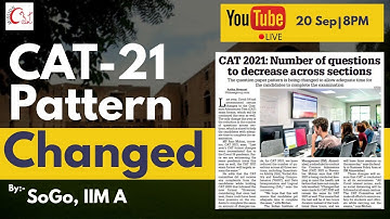 CAT 2021 Changes Colors of CAT : Q&A with SoGo | Pattern Changed | SoGo | IIMA