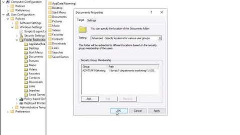 10982 Demo 17 Configuring Folder Redirection