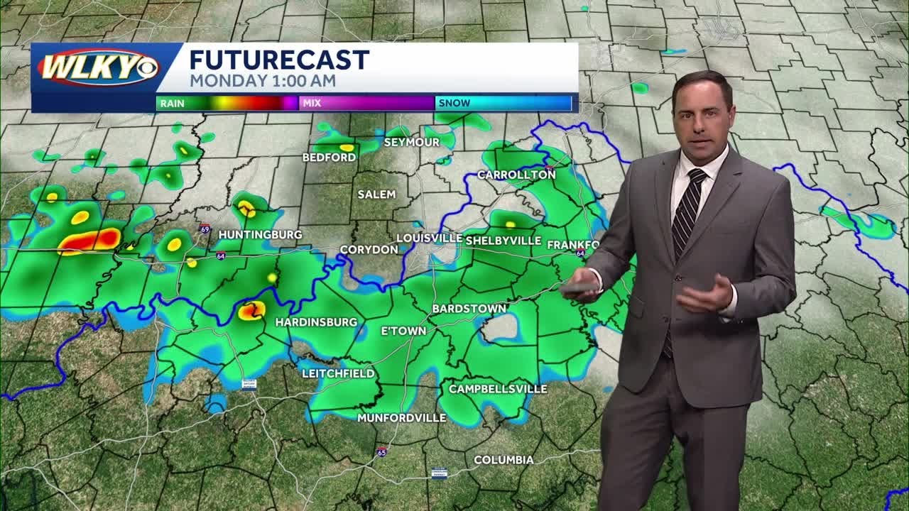 Scattered showers arrive overnight - YouTube
