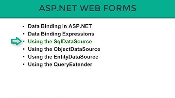 Using the SQL Data Source in ASP.Net (Part-14)