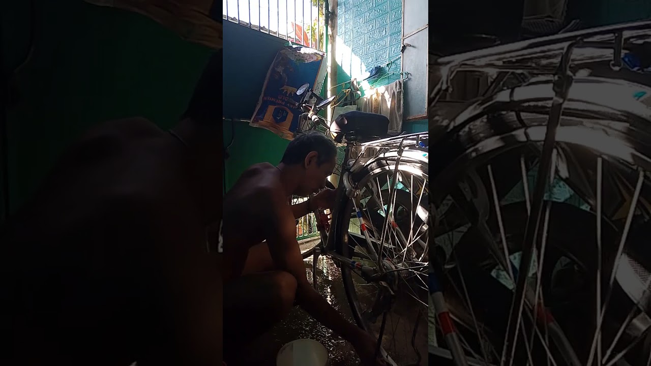 PAG KATAPOS KO MAG PALIGO NG MGA ASO NAMIN GUYS NAG WASING NAMAN AKO NG BIKE KO👍😜♥️