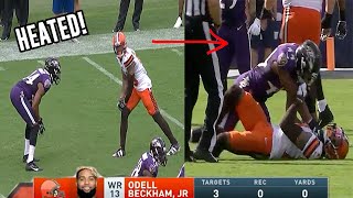 When Odell Beckham Jr. MET Marlon Humphrey (HEATED) WRvsDB😳🥊