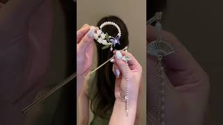 lily of the valley hairpin✨ #hair #fashion #ootd #hairstyle #hairpin #beautiful #hairclip #jewelry